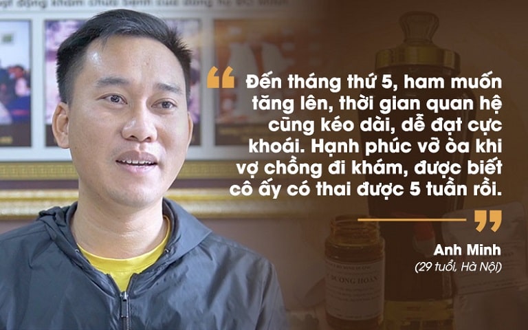 Sau 5 tháng liệu trình tại nhà thuốc Đỗ Minh Đường, anh Minh đã đón nhận niềm vui có con trai