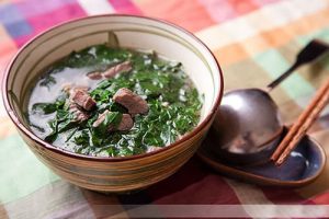 Canh rau mồng tơi nấu bầu dục lợn: Món ăn giúp nam giới bổ thận tráng dương