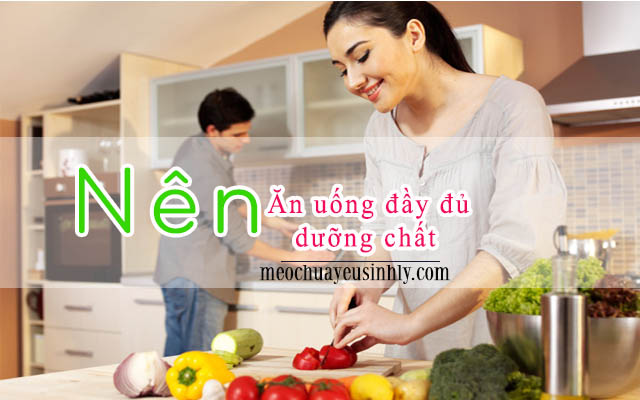 Ăn uống nhiều dưỡng chất giúp nhanh chóng có thai khi bạn bị yếu sinh lý