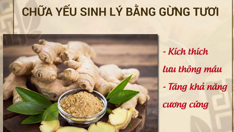 Tăng cường sinh lý hiệu quả bằng gừng